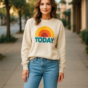 NWOT Vintage 80s Velva Sheen The Today Short Raglan Sweatshirt USA Made sz XL